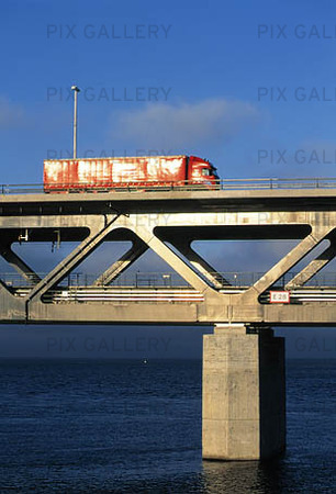 Truck on the Öresund Bridge, Skåne