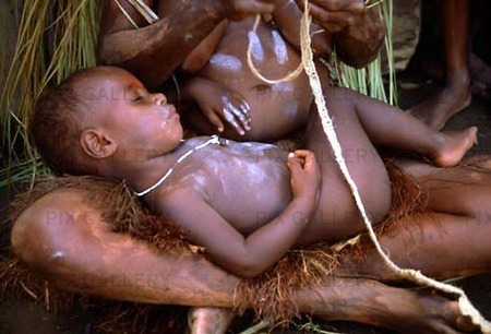 Vilande barn i Papua-Nya Guinea