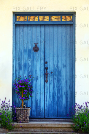 Blå dörr