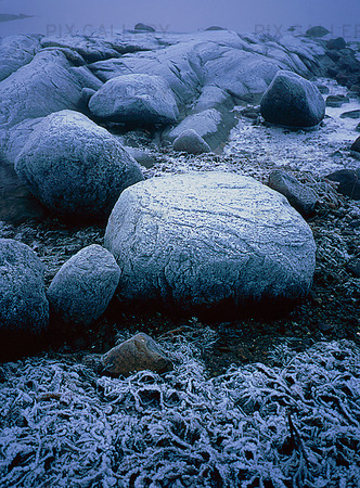 Frost på stenar
