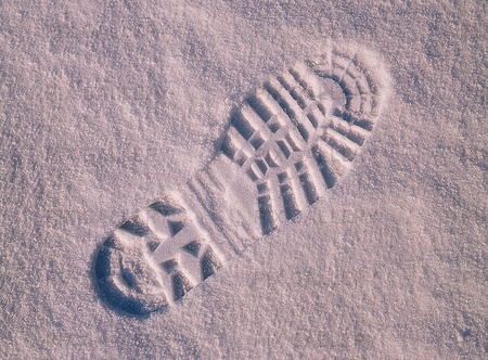 Fotspår i snö