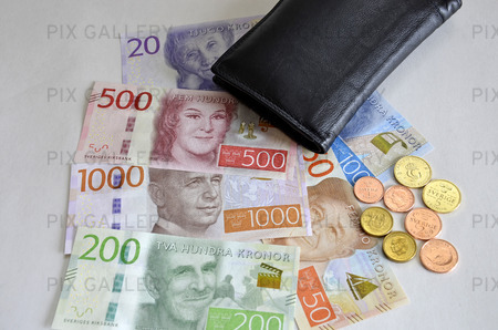 Nya svenska sedlar & mynt