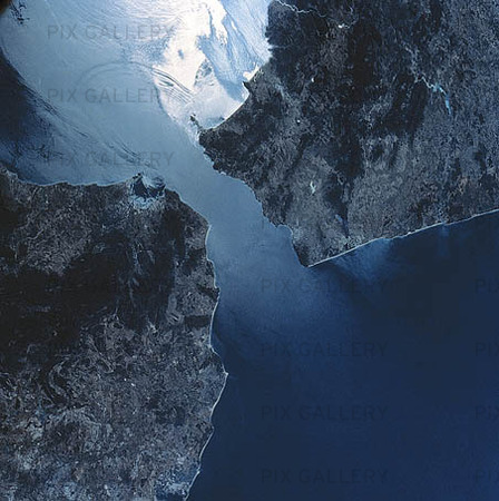 Satellitbild över Gibraltar sund