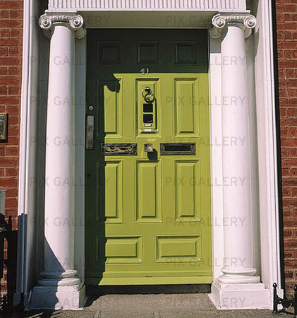 Grön dörr i Dublin, Irland