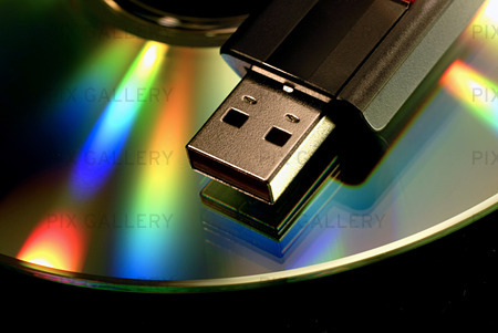 USB minne vid CD-skiva