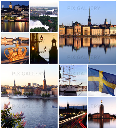 Collage över Stockholms stad