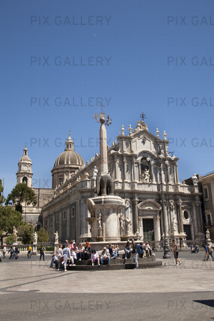 Piazza Duomo i Catania på Sicilien, Italien