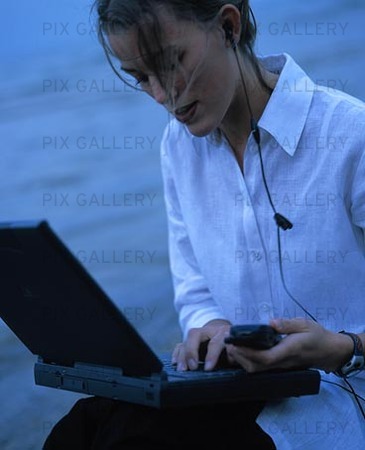 Woman with computer