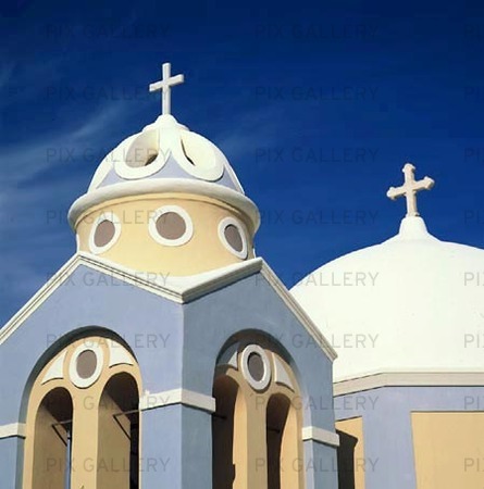 Kapell på Santorini, Grekland