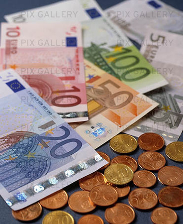 Eurosedlar och mynt