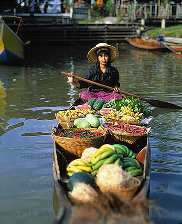Grönsaksförsäljning, Thailand