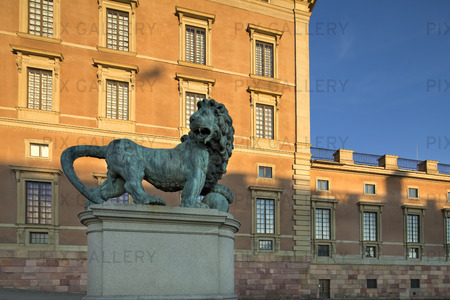 Lejonstaty vid Stockholms slott