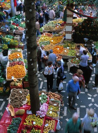 Marknad på Madeira, Portugal