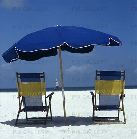 Solstol och parasoll