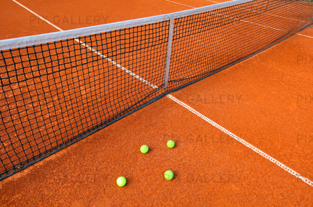 Tennis balls on Court