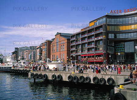 Aker Brygge i Oslo, Norge