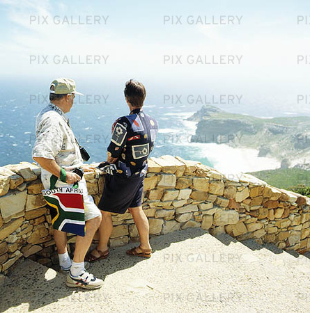 Tourists at the Cape of Good Hope, South Africa