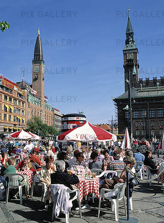 Town Hall Square in Copenhagen, Denmark