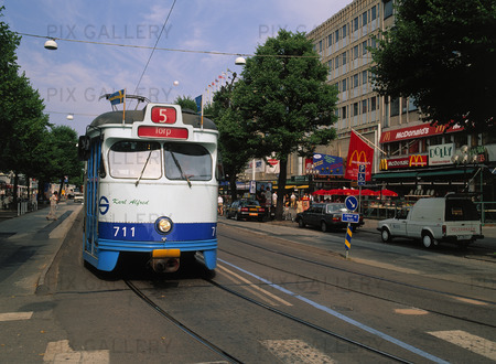 Tram on the Avenue, Gothenburg