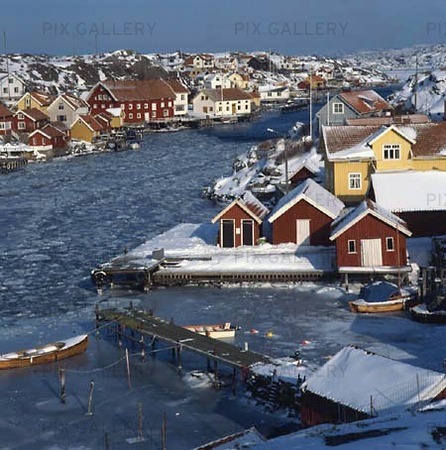 Kyrkesund in winter, Bohuslän