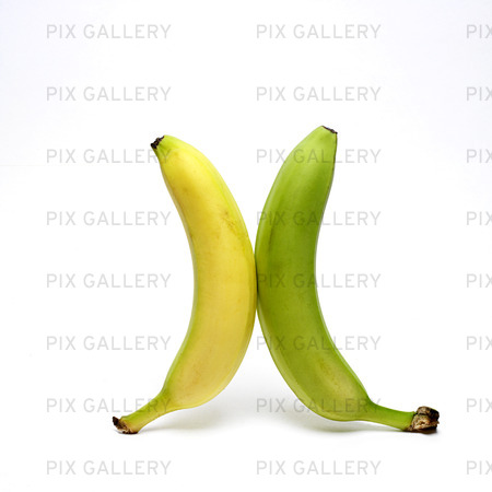 Gul och grön banan