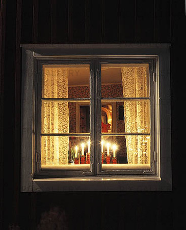Julljus i fönster