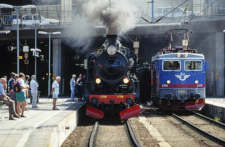 Steam locomotives and modern