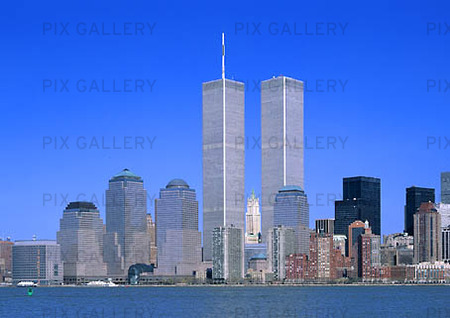 New York with former World Trade Center