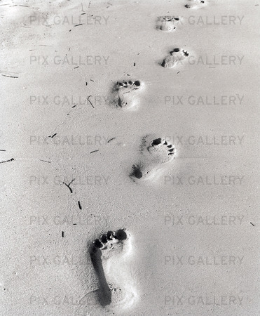 Fotspår i sand