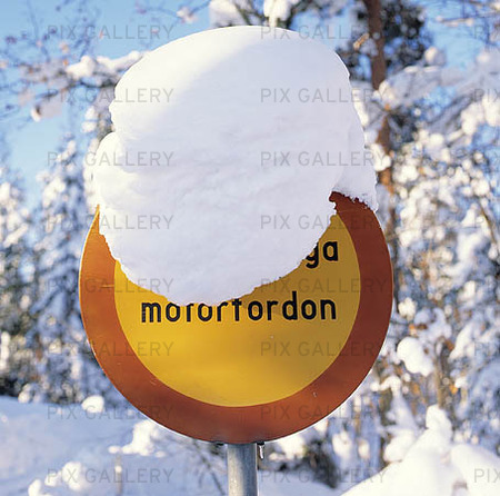 COVERED WITH SNOW SIGNPOST