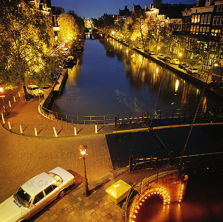 Canal in Amsterdam. Netherlands