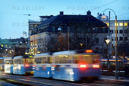 Spårvagnar i Göteborg nattetid