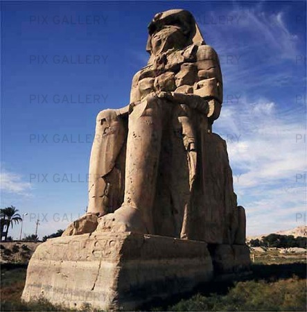 Memnonstatyerna at Luxor, Egypt