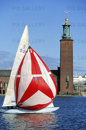 Sailing at the Stockholm City Hall