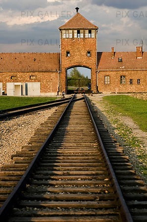 Death gate at Auschwitz, Poland