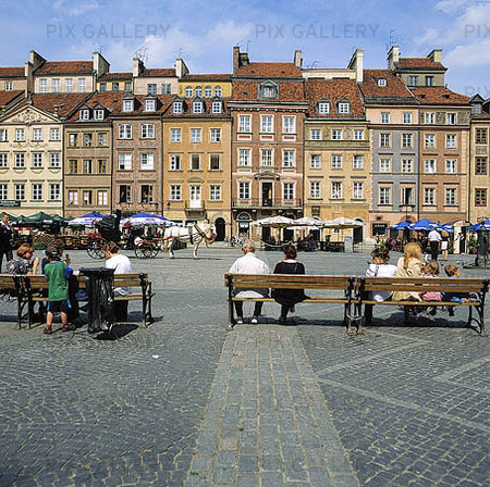 Old town square in Warsaw, Poland