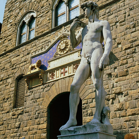 Davidstaty av Michelangelo i Florens, Italien