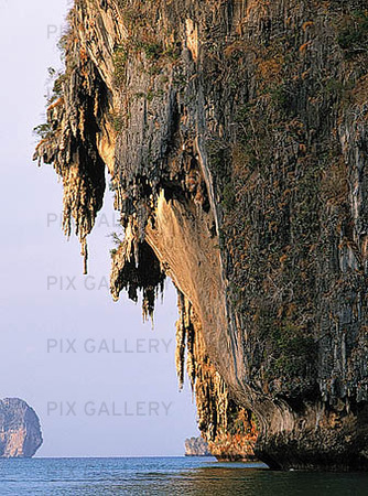 Kalkstensklippor vid Krabi, Thailand