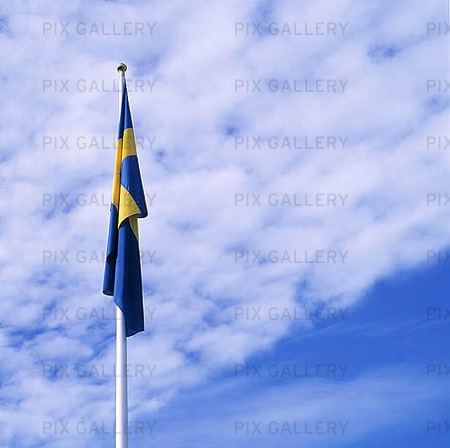 Svensk flagga utan vind