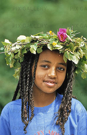 Girl with Midsummer wreath