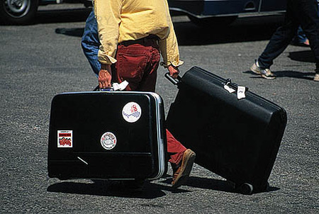 Man with suitcases