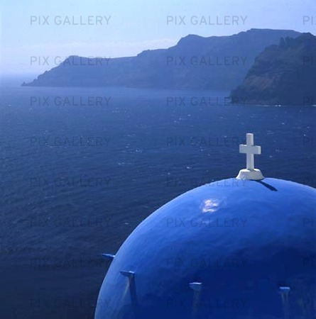 Church Dome in Santorini, Greece