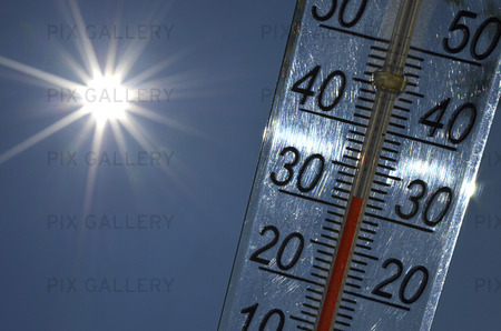 Solen och termometer