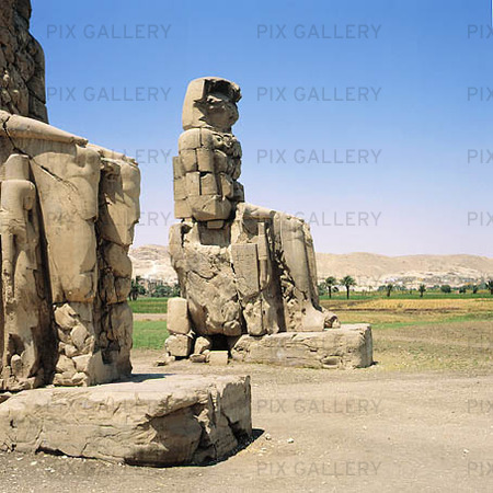 Memnonstatyerna vid Luxor, Egypten
