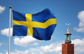 Svenska flaggan vid Stockholms stadshus