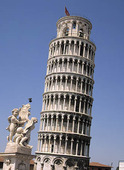 Lutande tornet i Pisa, Italien