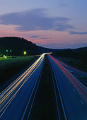 Traffic at night on Highway