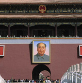 Painting on Mao Zedong in Beijing, China