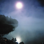 Morning fog at the lake