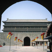 Port i stadsmuren i Xian, Kina
